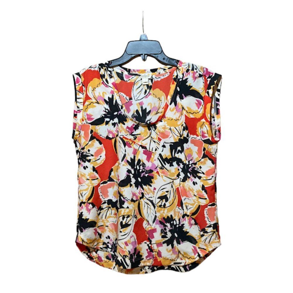 J. Crew sleeveless floral blouse size 6